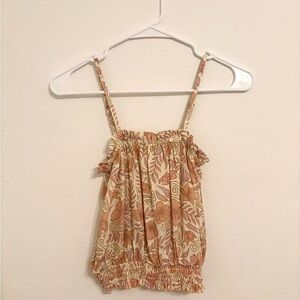 Rip Curl Girls Floral Smocked Ruffled Camisole